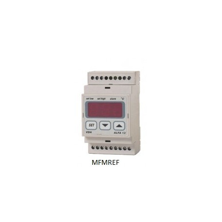 ALFA 13 VDH termostato alarme eletrônico 230V  -50°C / +150°C