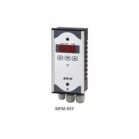 ALFA 23 VDH elektronische alarm thermostate 230V   -50°C / + 50°C