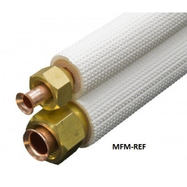 1/4'' x 1/2'' Aircotube FS2405 isolado tubo ar condicionado tubos de refrigerante conjunto 5 MTR.).
