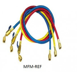 Yellow Jacket  compteur Set de 3 tuyaux 1/4x0,9mx45°bv