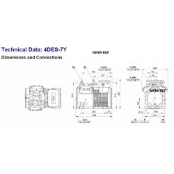 Bitzer 4DES-7Y-40S Ecoline compresor para 400V-3-50Hz Y. 4DC-7.2Y