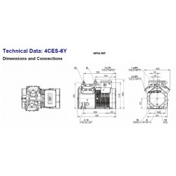 Bitzer 4CES-6Y-40S Ecoline compresor para 400V-3-50Hz Y. 4CC-6.2Y