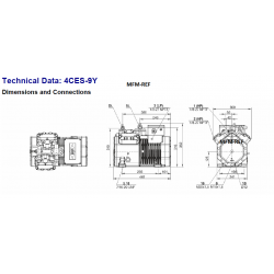 Bitzer 4CES-9Y-40S Ecoline compresor para 400V-3-50Hz Y. 4CC-9.2Y