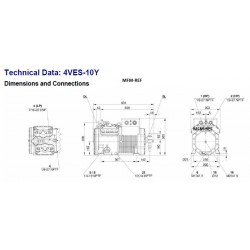 Bitzer 4VES-10Y-40P Ecoline compresor para 400V-3-50Hz. 40P 4VCS-10.2Y