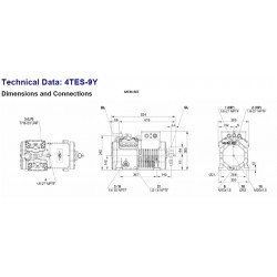 Bitzer 4TES-9Y-40P Ecoline compresor para 400V-3-50Hz. 40P 4TCS-8.2Y