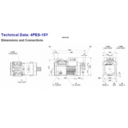 4PES-12Y Bitzer Ecoline compressor para 400V-3-50Hz. Part-winding