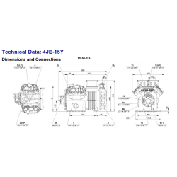 Bitzer 4JE-15Y Ecoline compresor para R507. 400V-3-50Hz model 4J-13.2Y