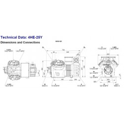 Bitzer 4HE-25Y-40P Ecoline compresor para 400V-3-50Hz.Part-winding