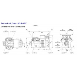 Bitzer 4GE-23Y Ecoline compresor para R134a. R404A. R507. 400V-3-50Hz