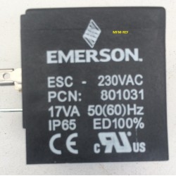 ASC230  ﻿Alco solenoid coil 50-60 Hz 230V new model is ESC 230VAC 801031 Emerson