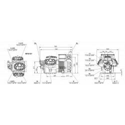 Bitzer 6JE-25Y-40P Ecoline compresor reemplazo para 6J-22.2Y