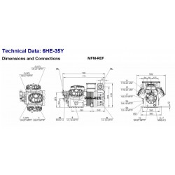 Bitzer 6HE-35Y-40P Ecoline compressor substituto para 6H-35.2Y.