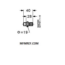manômetro Danfoss conexão. 1/4" flare 027B2041