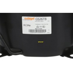 GS26TBV-RA Cubigel R134a hermetic compressor 3/4HP 230V. ACC, Electrolux