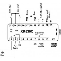 XR570D-5P0C1 Dixell 230V 8A Elektronischer Temperaturregler