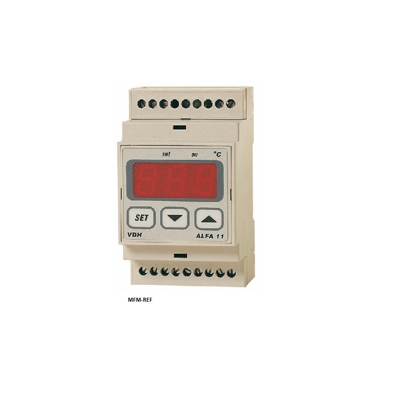 VDH ALFA 11DP termostato eletrônico 230V -10°C / +40°C