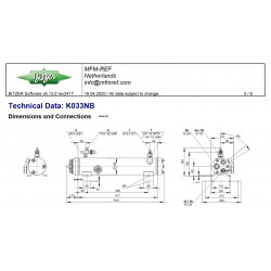 K033NB 2P/4P Bitzer condensador/trocador calor resistente água do mar