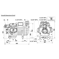 Dorin HEX9000CC 380-420/3/50 8 cilindro compresor