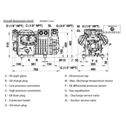 Dorin HEX5000CC 380-420/3/50 6 cylindre compresseur semihermétiques