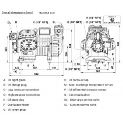 Dorin HEX5500CS 380-420/3/50 8 cylindre compresseur