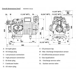 Dorin HEX7501CS 380-420/3/50 8 cylindre compresseur