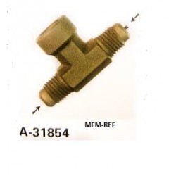 A-31854 Refco Schrader valve T piece 1/4"SAE inw x 1/4"SAE x 1/4"SAE