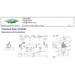 K123HB 2P/4P Bitzer água de refrigeração do condensador/trocador calor