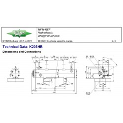 K203HB 2P/4P Bitzer água condensador/trocador calor resistente de gás