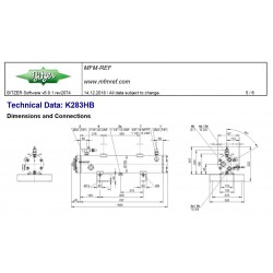 K283HB 2P/4P Bitzer condenseur/chaleur refroidi à l’eau chaude gaz