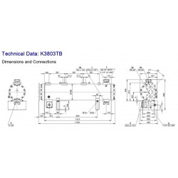 K3803TB-2P Bitzer scambiatore di calore condensatore  ad acqua calda