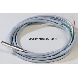 VDH SM 800/ 2m Siliconen sensor de temperatura PT100 -50°C / +180°C