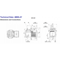 Bitzer 4EES-4Y Ecoline compressor for 400V-3-50Hz Y. 4EC-4.2Y