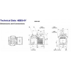 Bitzer 4EES-6Y-40S Ecoline compresor para 400V-3-50Hz Y. 4EC-6.2Y