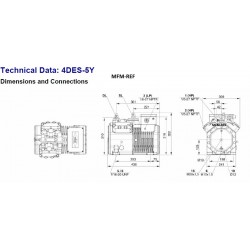 Bitzer 4DES-5Y-40S Ecoline compresor para 400V-3-50Hz Y.. 4DC-5.2Y