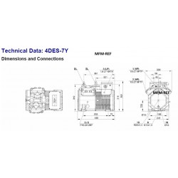 Bitzer 4DES-7Y Ecoline compressor for 400V-3-50Hz Y.. 4DC-7.2Y