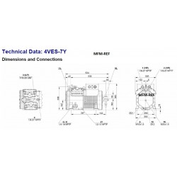 Bitzer 4VES-7Y Ecoline compressor for  400V-3-50Hz.Part-winding 40P 4VCS-6.2Y