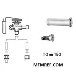 Adapter Danfoss flare x 1/4" ODF Soldeer T2 /TE2 Danfoss nr.068-208266