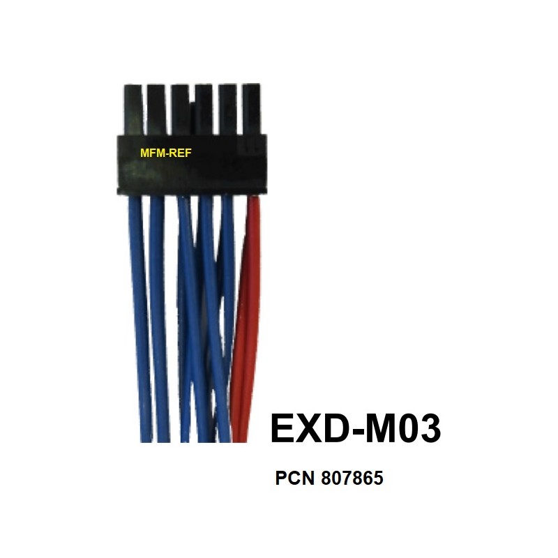 Terminal Molex con cable de 3 metros Emerson PCN807865 EXD-M03 plug 12 poles
