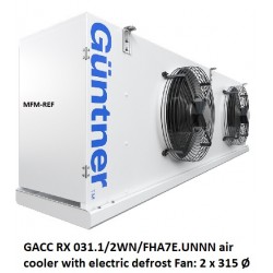 GACC RX 031.1/2WN/FHA7E.UNNN Guntner refrigerador com descongelamento