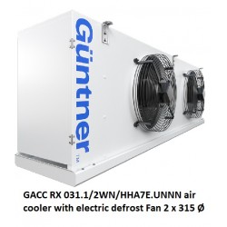 GACC RX 031.1/2WN/HHA7E.UNNN Guntner refrigerador com descongelamento