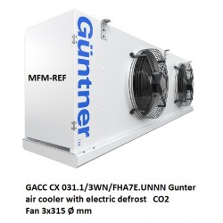 GACC CX 031.1/3WN/FHA7E.UNNN Guntner air cooler with electric defrost CO2