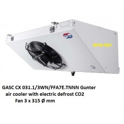 GASC CX 031.1/3WN/FFA7E.TNNN Güntner air cooler: fin space 7 mm CO2