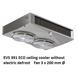 EVS 391 ECO tecto refrigerador sem descongelamento eléctrico espaçamento entre as aletas: 3.5 - 7 mm