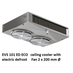 EVS 101 ED ECO tecto refrigerador com descongelação eléctrica espaçamento entre as aletas: 3,5 - 7 mm