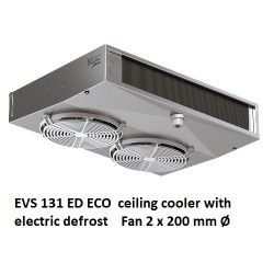 EVS131ED ECO ceiling cooler with electric defrost fin spacing 3.5 - 7mm