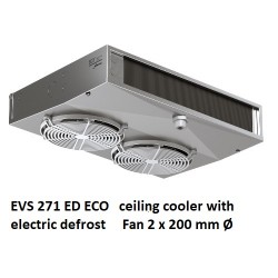 EVS271ED ECO ceiling cooler with electric defrosting fin 3,5 - 7 mm