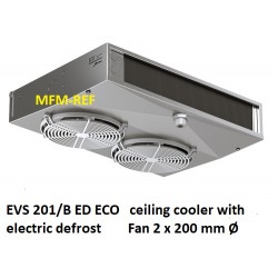 EVS201/BED ECO ceiling cooler fin with electric defros spacing 4,5-9mm