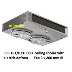 EVS181/BED ECO ceiling cooler with electric defrost fin  4.5 - 9 mm