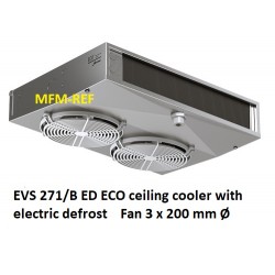 EVS271/BED ECO plafondkoeler met elektrische ontdooiing lamel 4.5 -9mm