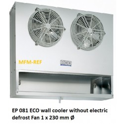EP081 ECO wall cooler without electric defrost fin spacing: 3.5 - 7 mm
